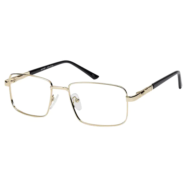 Rectangle Gold Eyeglasses