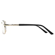 Rectangle Gold Eyeglasses
