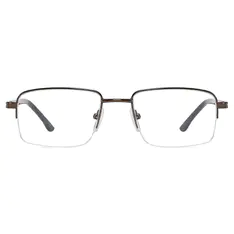 Rectangle Brown Eyeglasses
