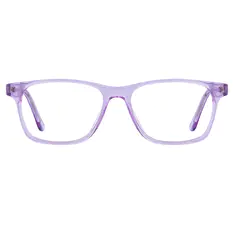 Rectangle Transparent Purple Eyeglasses