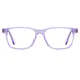 Rectangle Transparent Purple Eyeglasses