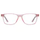 Rectangle Transparent Pink Eyeglasses