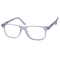 Rectangle Transparent Gray Eyeglasses