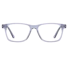 Rectangle Transparent Gray Eyeglasses
