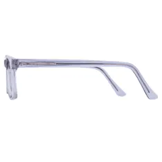 Rectangle Transparent Gray Eyeglasses