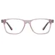 Rectangle Transparent Brown Eyeglasses