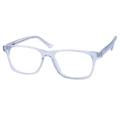 Rectangle Transparent Blue Eyeglasses