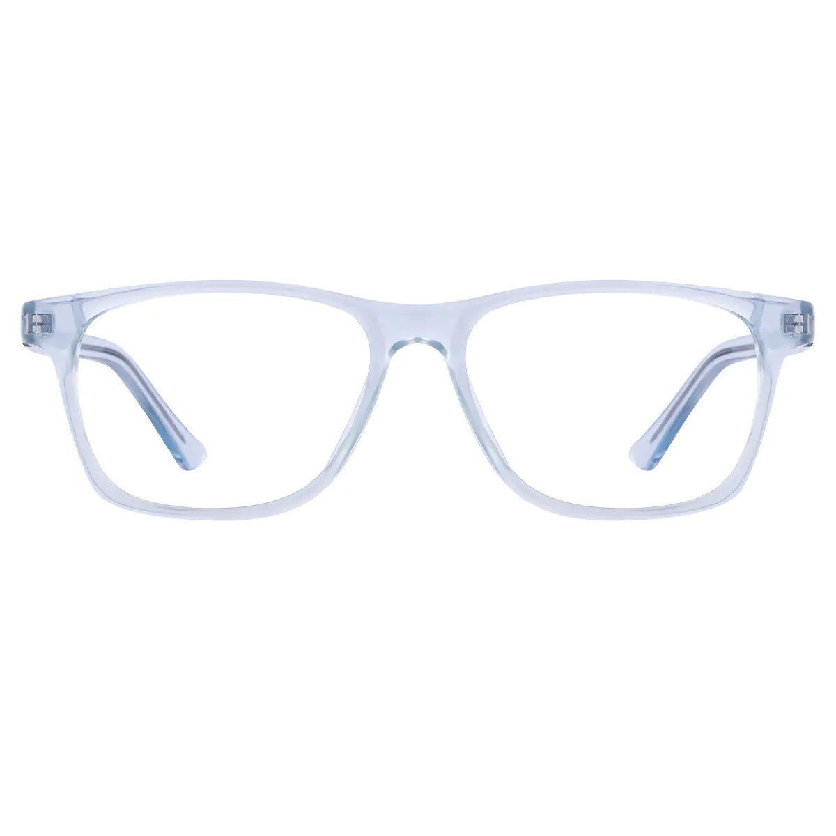 Rectangle Transparent Blue Eyeglasses
