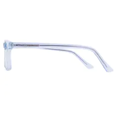 Rectangle Transparent Blue Eyeglasses