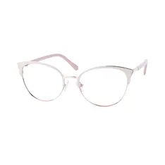Cat-eye White/Gold Eyeglasses