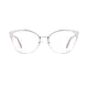 Cat-eye White/Gold Eyeglasses