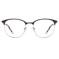 Browline Black/Gold Eyeglasses