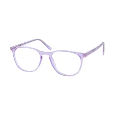 Round Transparent Purple Eyeglasses