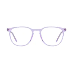 Round Transparent Purple Eyeglasses