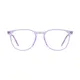 Round Transparent Purple Eyeglasses