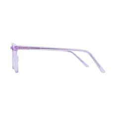 Round Transparent Purple Eyeglasses