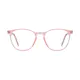 Round Transparent Pink Eyeglasses
