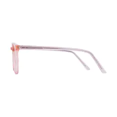 Round Transparent Pink Eyeglasses