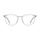 Round Transparent Gray Eyeglasses