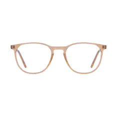 Round Transparent Brown Eyeglasses