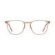 Round Transparent Brown Eyeglasses