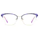 Square Purple/Gold Eyeglasses