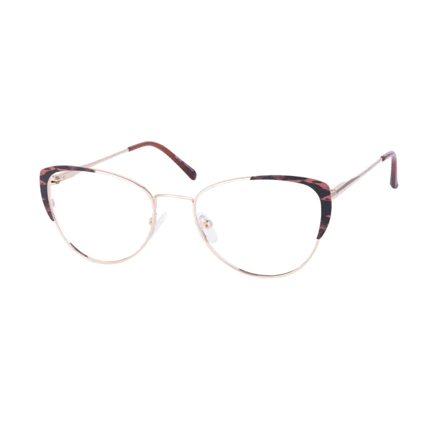 Cat-eye Gradient Brown Eyeglasses