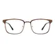 Rectangle Brown Eyeglasses