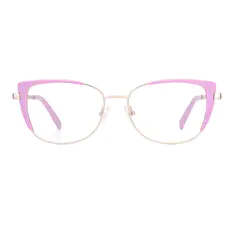 Square Pink Eyeglasses