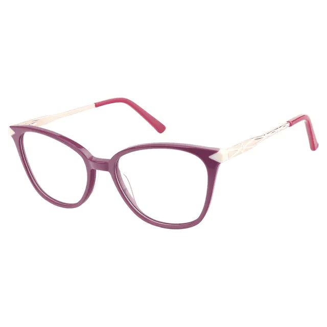 Square Purple Eyeglasses