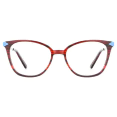 Square Striped Eyeglasses