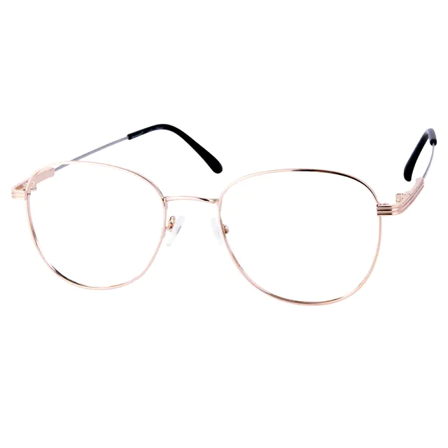 Round Rose Gold Eyeglasses