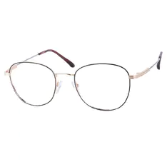 Round Black/Gold Eyeglasses