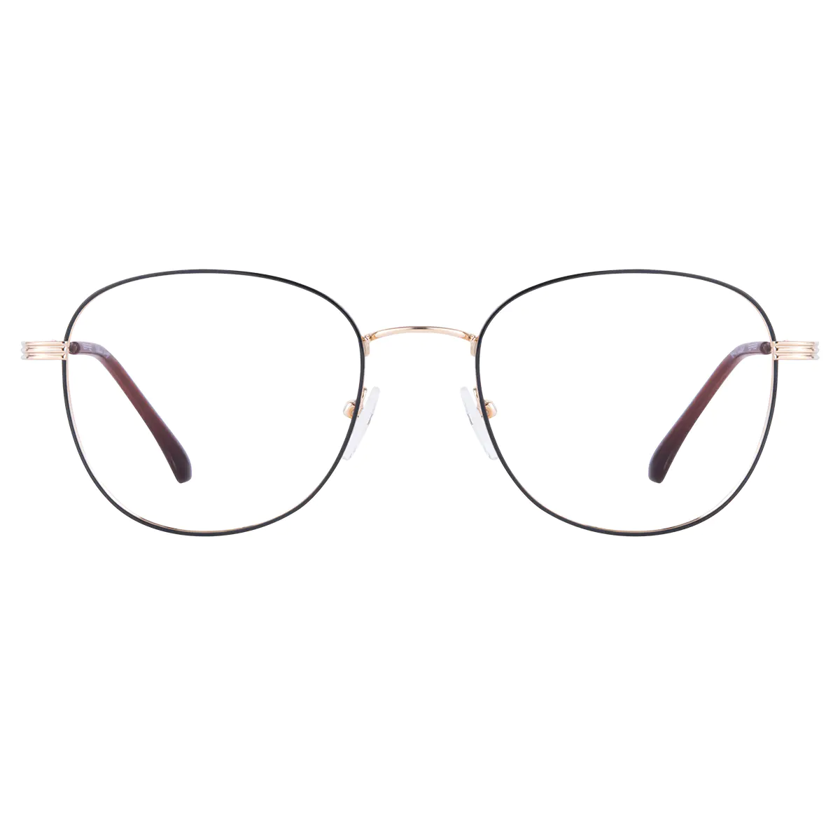Round Black/Gold Eyeglasses