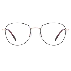 Round Black/Gold Eyeglasses