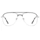Aviator Black Silver Eyeglasses