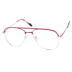 Aviator Red/Gold Eyeglasses