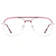 Aviator Red/Gold Eyeglasses