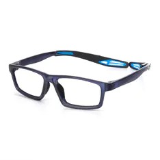 Rectangle Blue Eyeglasses