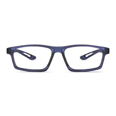 Rectangle Blue Eyeglasses