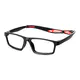 Rectangle Black/Orange Eyeglasses