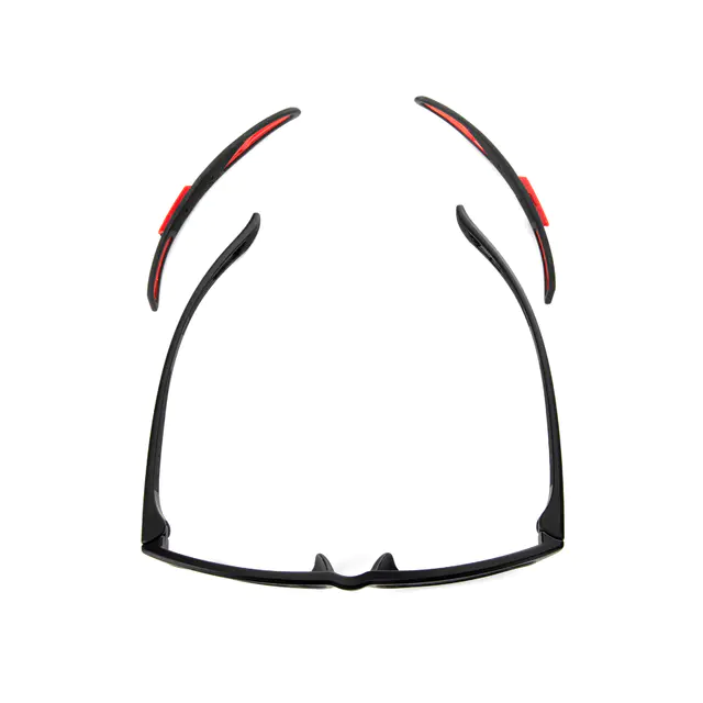 Rectangle Black/Red Sport Eyeglasses