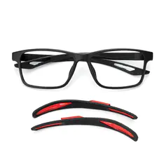 Rectangle Black/Red Sport Eyeglasses
