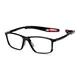 Rectangle Black Sport Eyeglasses