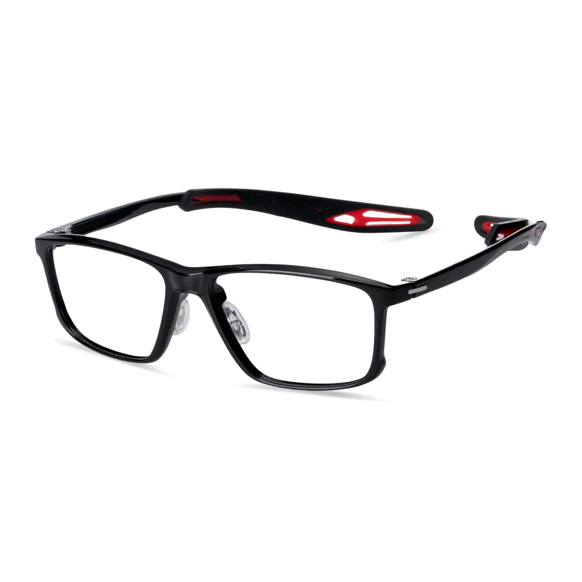 Rectangle Black Sport Eyeglasses