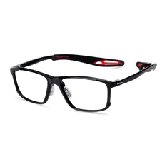 Rectangle Black Sport Eyeglasses