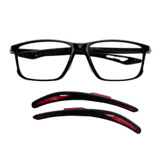 Rectangle Black Sport Eyeglasses
