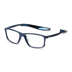 Rectangle Blue Sport Eyeglasses