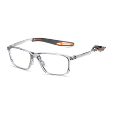 Rectangle Gray Sport Eyeglasses