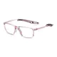 Rectangle Transparent Pink Sport Eyeglasses